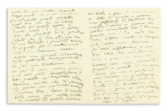 PUCCINI, GIACOMO. Autograph Letter Signed, Giacomo, to Rose Ader (My beautiful Rose), in Italian,